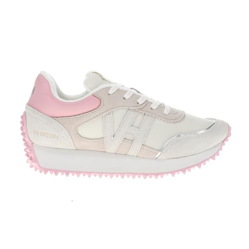 VINTAGE HAVANA Womens Cosmic Lace Up Sneakers Shoes Casual - Off White, Pink