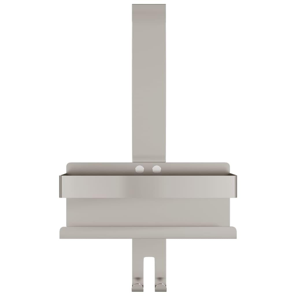 Cesta de ducha colgante de acero inoxidable cepillado 304 con diseño 2 en 1 para baño, con amplio espacio de almacenamiento, soporta hasta 20 kg, adecuado para puertas de ducha de hasta 25 mm