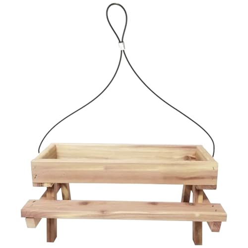 Cedar Picnic Table Bird Feeder - Made in USA