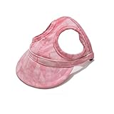 Leconpet Dog Baseball Cap Pet Hats with Big Ear Holes, Adjustable Baseball Caps for Small Medium and Large Dogs, Comfortable Pet Sun Hat with Adjustable Strap for Dogs and Cats (Cloud Pink, Small)