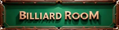 Vintage Tin Billiard Room Sign Retro Metal Sign Suitable For Home Street Shop Billiard Room - Multi-Purpose For Indoor Use Plaque 4x16 Inch