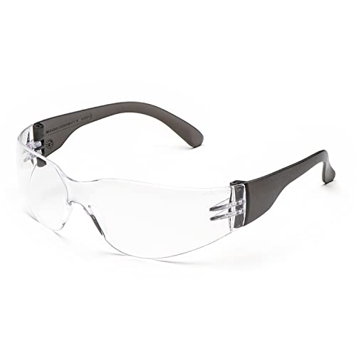 Univet 568.02.01.00 Schutzbrille Nummer 568 mit klarem Glas, schwarz