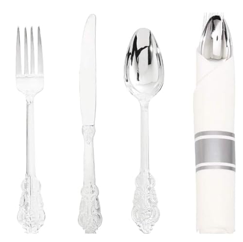 �v���X�`�b�N �J�g�����[ �Z�b�g �g���̂� ��� �i�C�t �t�H�[�N �X�v�[�� �H�� 4�_�� �p�b�N ���[���i�v�L���t�� �v���~�A�� �i�� ���Ӎ� �p�[�e�B�[ �C�x���g 30�Z�b�g (�V���o�[) [���s�A���i]