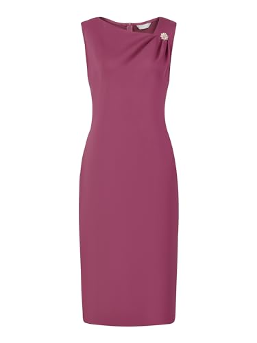 Women's Sleeveless Sheath Dress Asymmetrical Ruched Neck Wear to Work Pencil Dresses