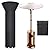 Patio Heater Covers, Waterproof Outdoor Heater Cover with Zipper and Storage Bag for Standing Heater Waterproof, Dustproof, Windproof, Sunproof, Snowproof (Black, 87'' Height x 33" Dome x 19" Base)