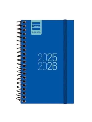 Finocam - Agenda Espir Curso 2025 2026 Semana Vista Horizontal Septiembre 2025- Agosto 2026 (12 meses) Azul Español
