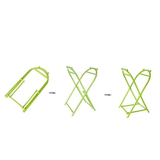 Cabilock Foldable Garbage Bag Holder - Green Plastic Trash Bag Organizer for Easy Disposal and Storage - Ideal for Home Kitchen Camping and Lawn Work