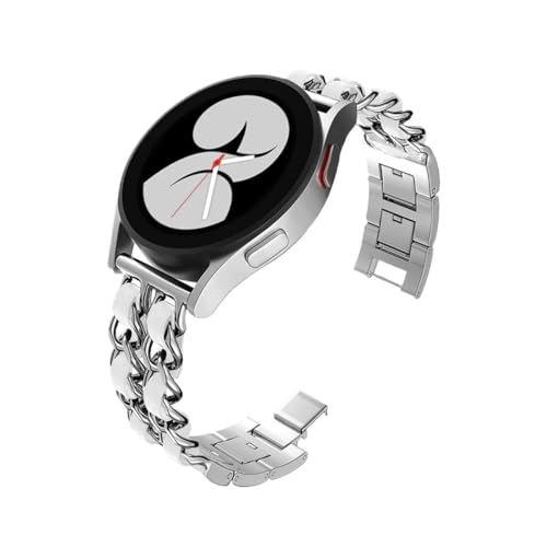 20mm 22mm XeXX`[oh ɓKSamsung Galaxy Watch 6 /5 /4 /40mm/ 44mm /42/46mm ɓKHuawei GT2/3p(White silver,22mm)