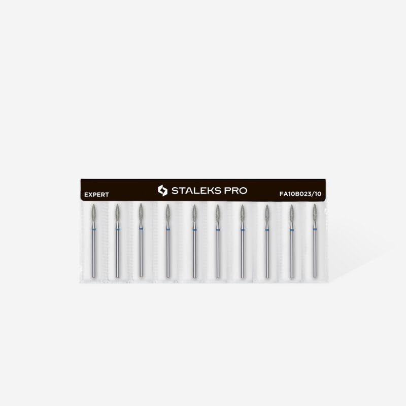 STALEKS PRO Diamond nail drill bit flame blue EXPERT head diameter 2,3 mm/working part 10 mm 1