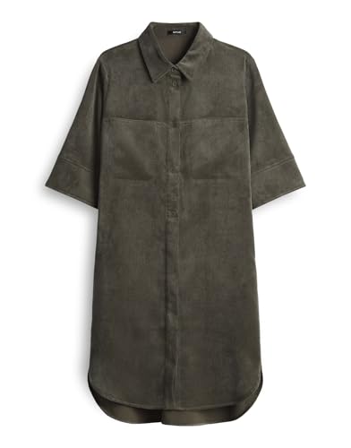 OPUS Damen Minikleid | WINCHESTA Cordkleid im Hemdblusenstil Olive Leaf, 42