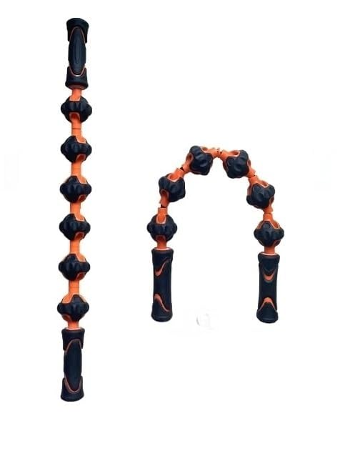 Gione bendable massage stick/roller, handheld body massage pen relief mass tool neck and back pain, belly, body shaping, 6 beads body massage roller gym stick (1pcs) Gione bendable massage stick/roller, handheld body massage pen relief mass tool neck and back pain, belly, body shaping, 6 beads body massage roller gym stick (1pcs)