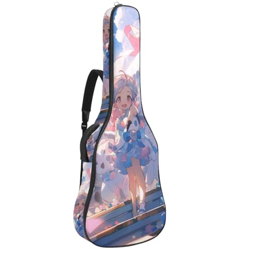 Sac guitare acoustique rose pour transporter votre musique partout