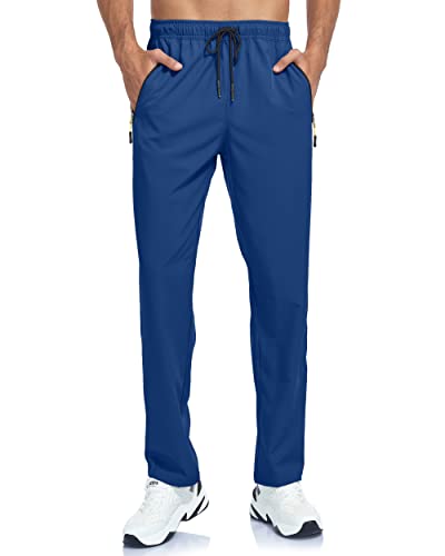 Image of Men's Lightweight Hiking Pants Breathable Quick Dry Fit Waterproof Camping Fishing Running Athletic Active Jogger Pant