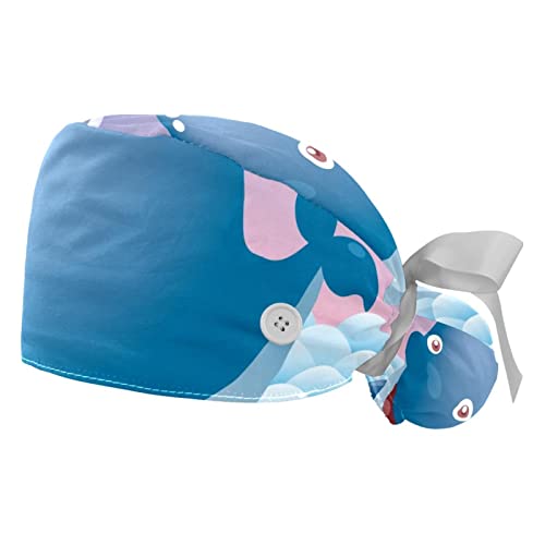 Chapeaux bouffants de cuisine JDEZ vague et baleine, casquettes de travail pour service intense