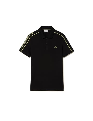 Lacoste Ph1426 Paris Polo Regular Fit, Negro/Limeira, L para Hombre