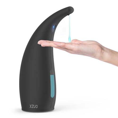 Image of Automatic Soap Dispenser, 10oz /300ml for Bathroom & Kitchen | 4-Level Adjustable Touchless Hand Soap Dispenser ,Battery Operated Electric Dispenser, Plastic Material Soap Holder (Black)