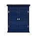Elegant Home Fashions Armadietto Murale Blu Navy Porte Lamellari immagine