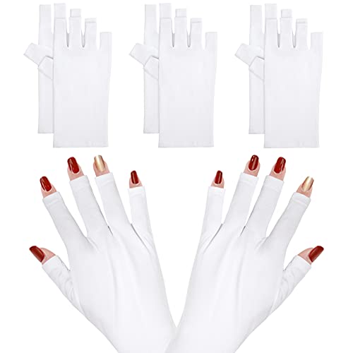 Gel Maniküre Handschuhe UV Shield Handschuhe Fingerlose Handschuhe Schützen Hand für Nagellack Nagel Kunst Trockner 3…