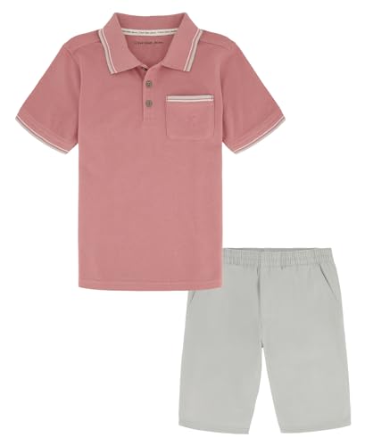 Image of Calvin Klein baby-boys 2pc Polo Short Set