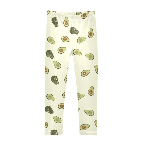 Half an Avocado Girls Leggings,Workout Leggings for Girls Toddler Athletic Leggings Size for 3-10T