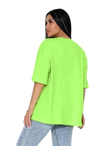 Image of LEOTUDE Women's Cotton Oversized Fit T-Shirt
