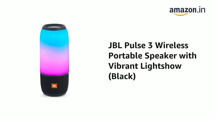 jbl pulse 3 wireless portable speaker with vibrant lightshow