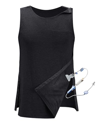 iWoo Post Surgery Tank Tops for Women/Men Mastectomy Shoulder Tearaway Snap Shirts Button Up Rotator Cuff Chemo Recovery2