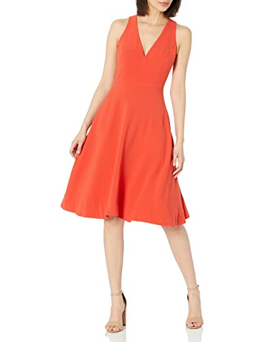 Image of Dress the Population Women's Catalina Solid Sleeveless Fit & Flare Midi Dress