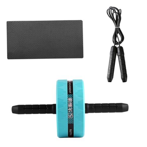 HONITANO Ab Roller Wheel mit Kniepolster und Springseil Rutschfeste Griffe Breites Rad für Stabile Bauchmuskelübungen Trainingsgerät für Zuhause Geeignet für Anfänger und Profis