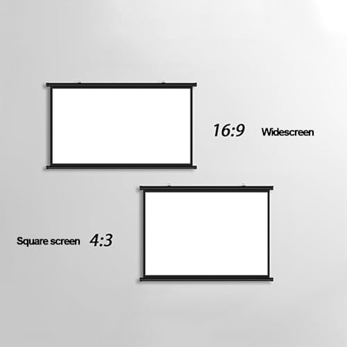 Pantalla manual de proyector 60 pulg 4:3 para cine en casa miniatura 3