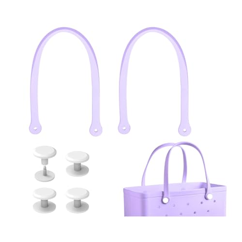 Image of Replacement Straps for Large Rubber Beach Bag, Replacement Handles with 4 Snaps for Rubber Beach Bag, EVA Bag Strap Replacement, Beach Bag Repair Kit