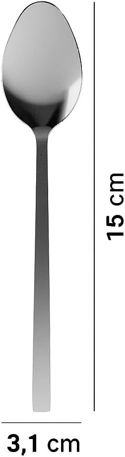 Agyo Bond Polished Dessert Spoons - 3 Piece Stainless Steel 15cm Set - Elegant Shiny Design