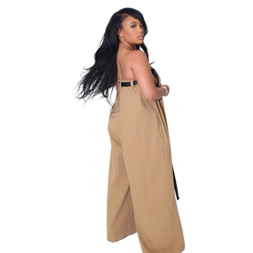 Hotheart Womens Fashion Strapless Sleeveless Solid Color Mesh Loose Casual Pleated Dress(with Belt)2