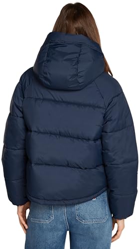 Tommy Jeans Damen Pufferjacke Warm, Blau (Dark Night Navy), L