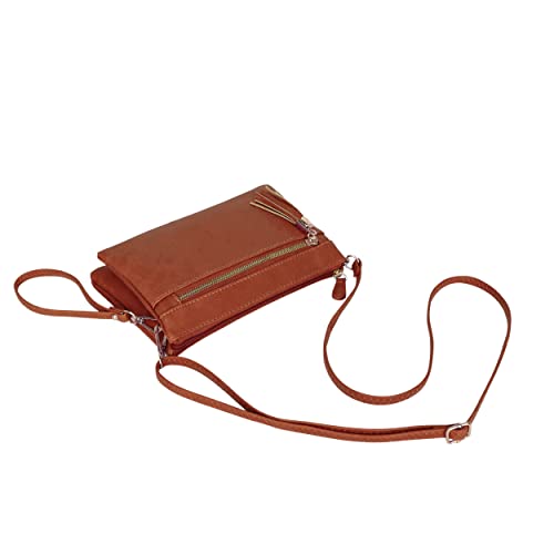 Image of Solene Women's Lightweight Multi Compartment Wristlet Clutch Wallet Crossbody Bag