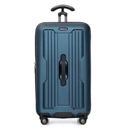 Image of Traveler's Choice Ultimax II Polycarbonate Hardside Luggage with Spinner Wheels, Matte Navy, 28-Inch Medium Trunk