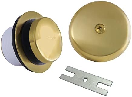 Kingston Brass DTT5302A7 Made to Match Easy Touch Toe-Tap Conversion, Tub Drain Kit, Brushed Brass