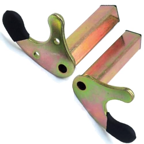 2 Pièces Supports en U pour Béquille Universelle Paire de Béquilles Arrière Rondes en U pour Moto Charge Jusqu'à 400 kg - Adaptateurs Crochets et...