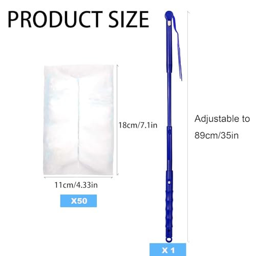 Image of 50 Count Duster Refills for Swiffer Duster, 180 Heavy Duty Disposable Dusters Replacement Kit with Handle, Heavy Duty Multi Surface Duster Refills for Home, Office, Blinds, Ceiling Fans