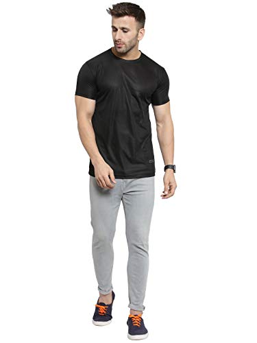Image of AWG ALL WEATHER GEAR Men's Round Neck Half Sleeves, Lightweight Quick Dry Regular Dry Fit Sports T-shirt