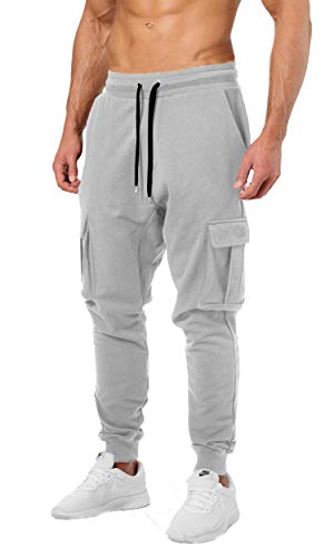 Image of JUGULAR Men's Regular Fit low Rise Cotton Solid Stylish Cargo Track Pants