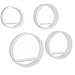 WOLTU DIY Jueog de 4 Estante de Pared Maderno Estacionario Estantería Pared Madera Estante Redondo Colgantes CD Libreria para Saon Comedor Blanco RG9281ws