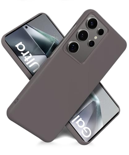 Image of WOW IMAGINE Slim Frameless Back Cover for Samsung Galaxy S24 Ultra 5G | Ultra Thin Lightweight Design & Camera Protection | Soft Matte Silicone Flexible Mobile Case (Grey)