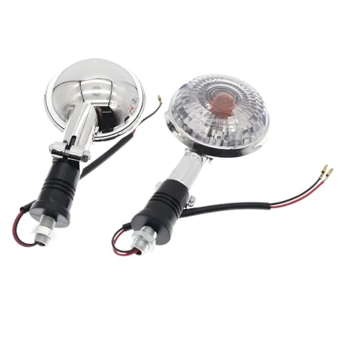 Clignotants de moto momt avec cabochon blanc transparent, feux universels robustes, 2pcs