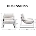 chairus Loungesessel Polsterstuhl Sessel für Wohnzimmer aus Chenille Modern Ohrensessel Schlafzimmer Relaxsessel mit Armlehnen (Beige)