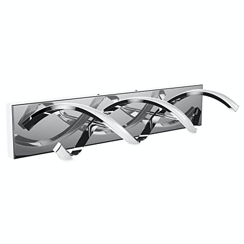 Image of Aiwen Modern LED Bathroom Vanity Lights, 1-Light Aluminium Stainless Steel Unique Spiral Design Wall Lighting Fixture, Bathroom Sconces Wall Lighting for Living Room Entryway Bedroom Wall Sconce