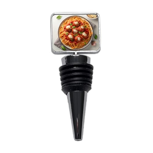 Spaghetti & Meatballs Pasta Wine Bottle Stopper