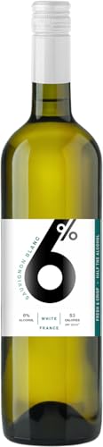 6Percent Mid-Strength White Wine | Sauvignon Blanc | 6% ABV | 75cl Bottle | Fresh & Crisp | Low Alcohol | Low Calories | Produced in Bordeaux | A Lighter Alternative Perfect for any Occasion