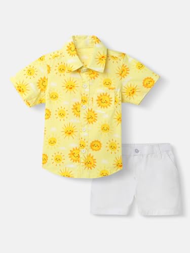 Image of Nautinati Boys Printed Shirt & Short Clothing Set Combo | Age 0-3 Years