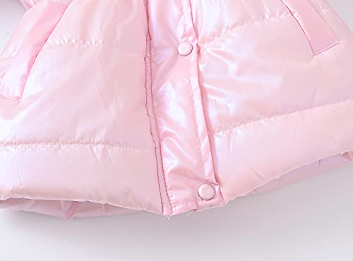 Girl's Kids Winter Coats Hooded Puffer Jacket Kid Parka Snow Outwear Jacket with Collar Warmth Winter Outerwear3